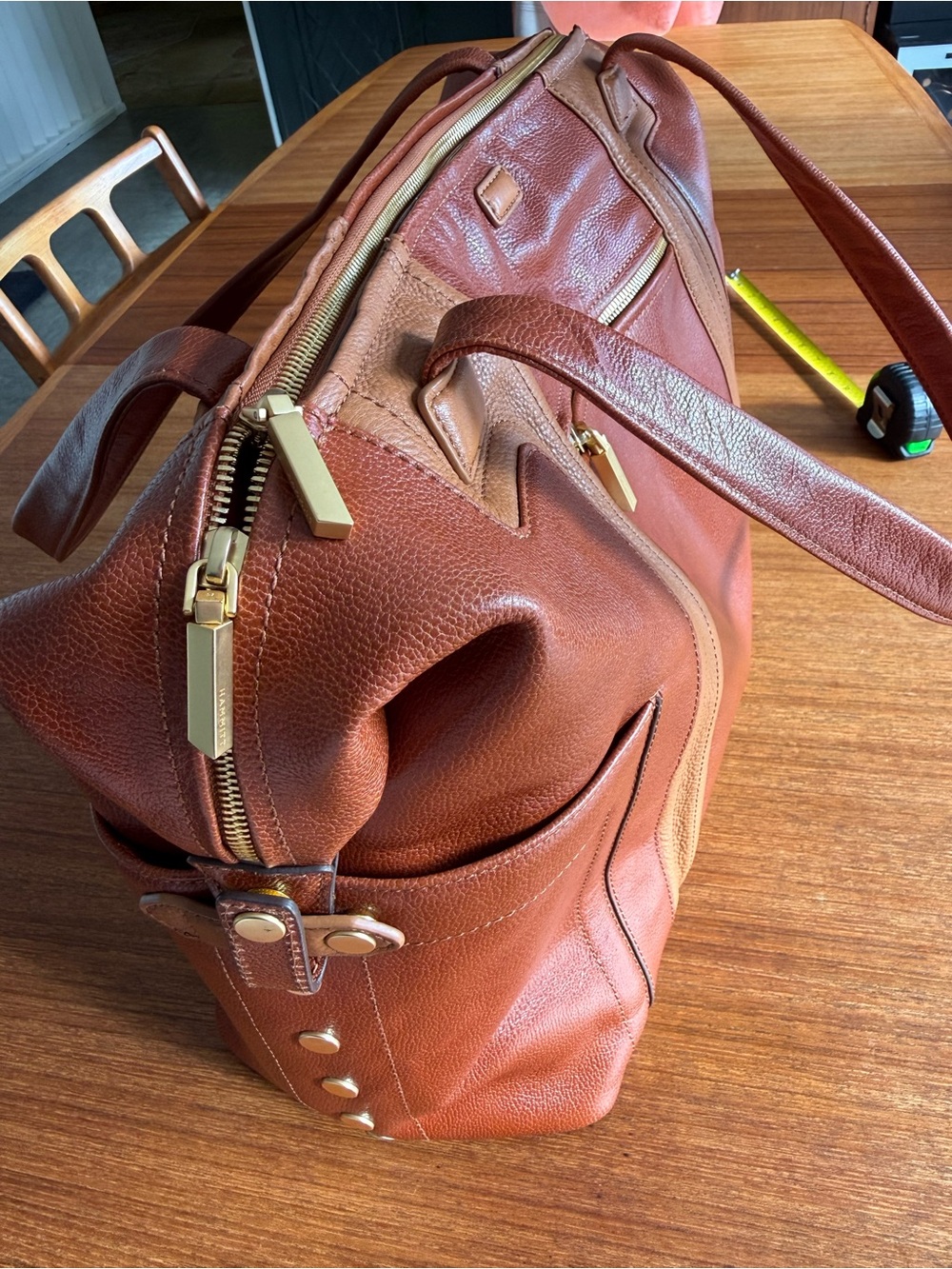 Hammitt Otis Leather Weekender Bag in Manzanita - Picture 11 of 15